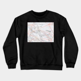 Marble and Rose Gold Geometric Crewneck Sweatshirt